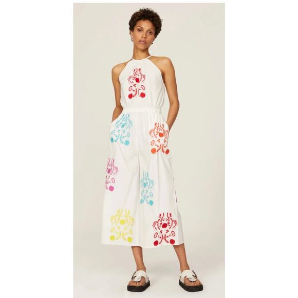 Something Navy Rainbow Jumpsuit S df1 - Picture 1 of 11